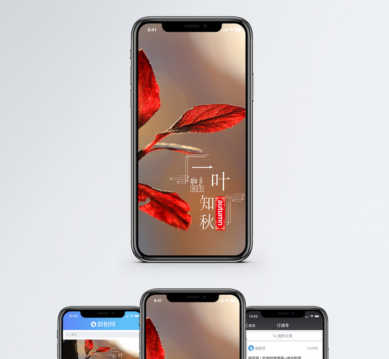 一叶知秋手机海报配图图片