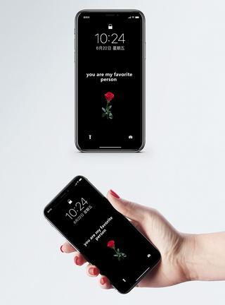 玫瑰个性文字手机壁纸图片