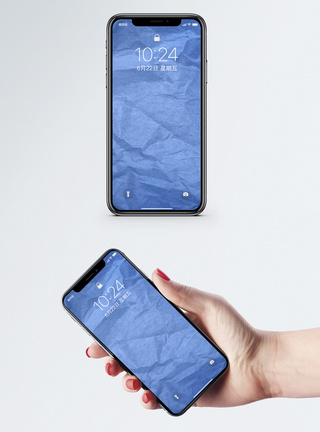 杂质纸张纹理蓝色纸质背景手机壁纸模板
