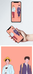 日韩男生手机壁纸图片
