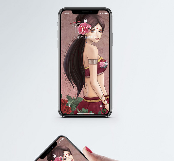 中国风女孩手机壁纸图片