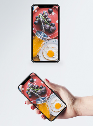 荷包蛋生活营养手机壁纸模板