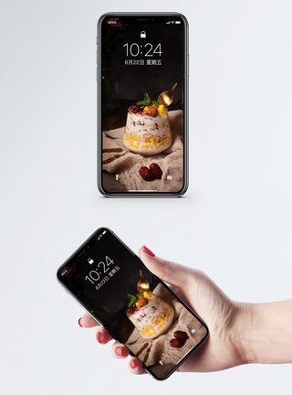 燕麦酸奶杯手机壁纸图片