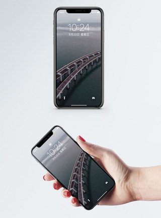 大连跨海大桥现代城市手机壁纸模板