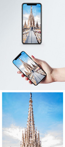 巴塞罗那大教堂手机壁纸图片