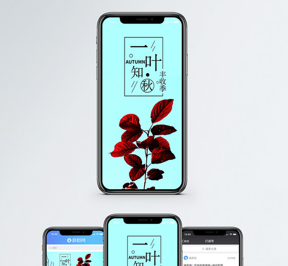 一叶知秋手机海报配图图片