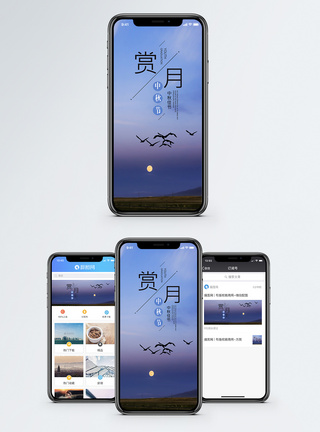 赏月手机海报配图图片