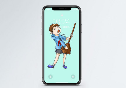 个性卡通男孩手机壁纸图片