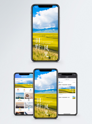 田野风光手机海报配图图片
