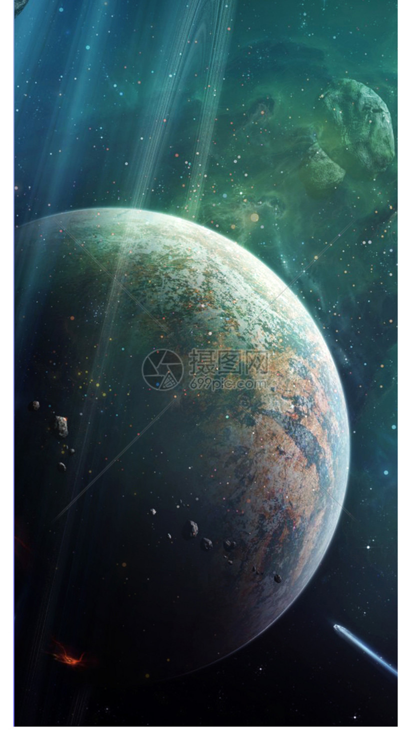 科幻宇宙星球手机壁纸模板素材 正版图片 摄图网