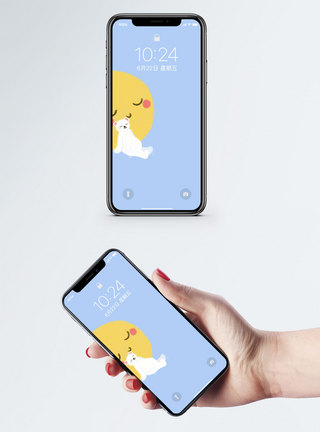 北极熊手机壁纸模板