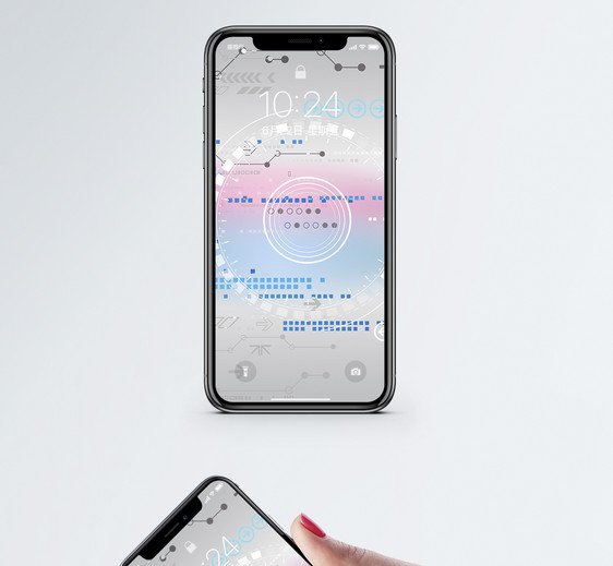 灰色科技背景手机壁纸图片