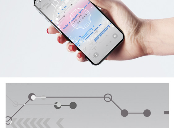 灰色科技背景手机壁纸图片