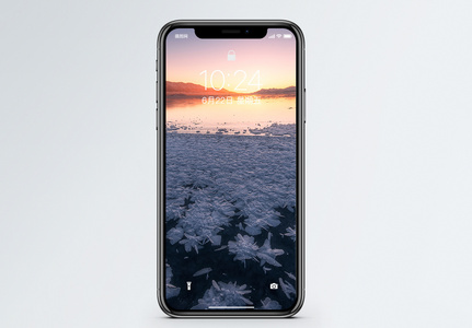赛里木湖冰花手机壁纸图片
