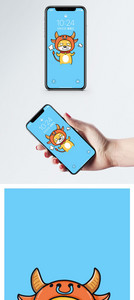 卡通牛手机壁纸图片