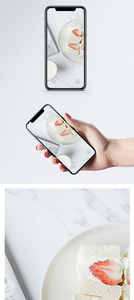 草莓三明治手机壁纸图片