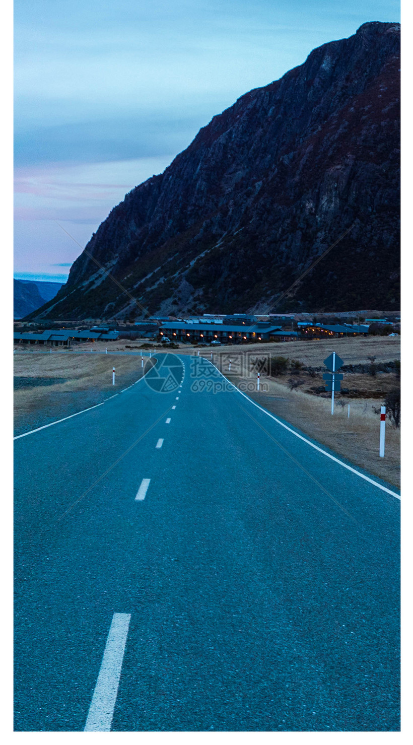 风景道路手机壁纸模板素材 正版图片 摄图网