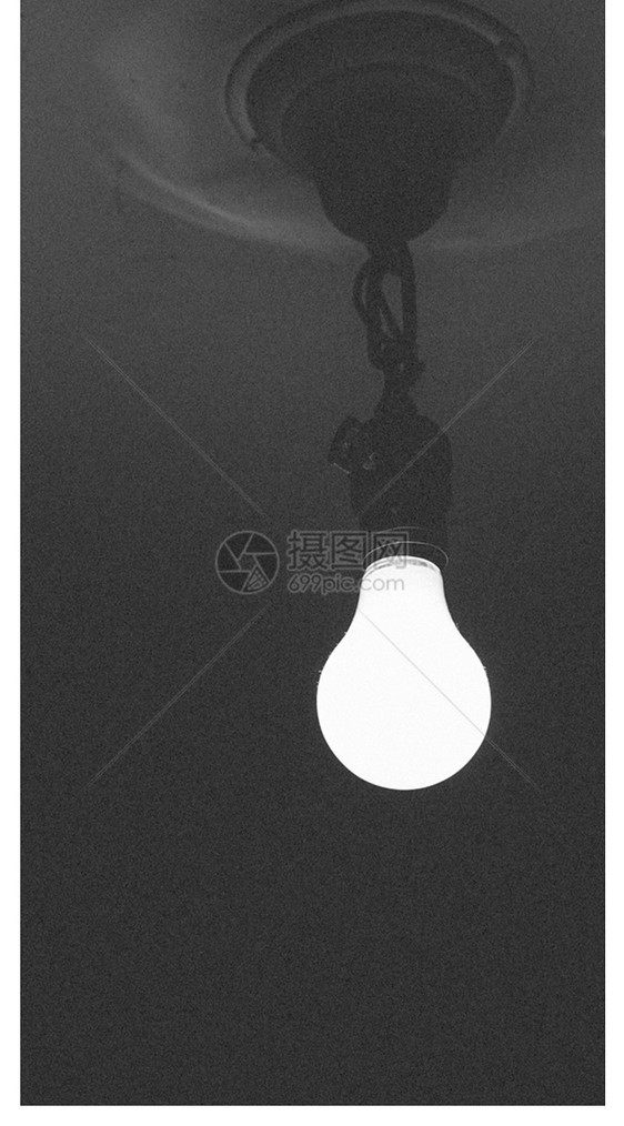 黑白吊灯手机壁纸图片