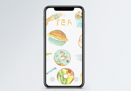 插画美食手机壁纸高清图片