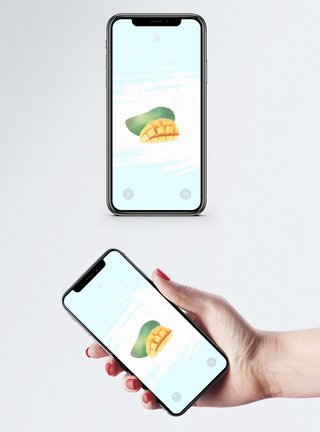 芒果插画手机壁纸图片