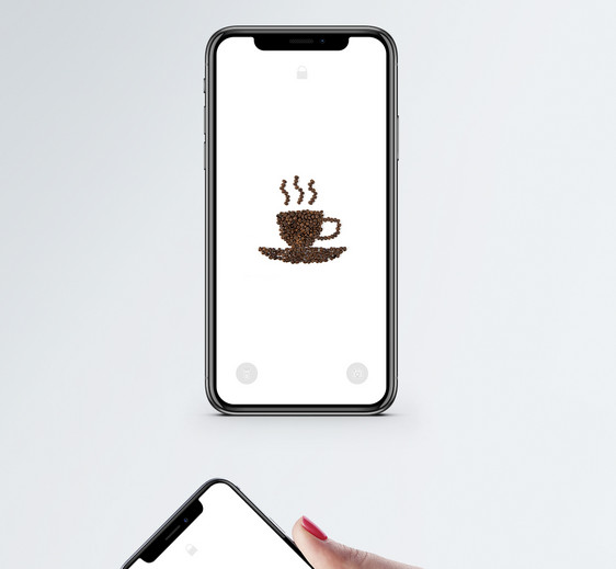 咖啡豆摆拍手机壁纸图片