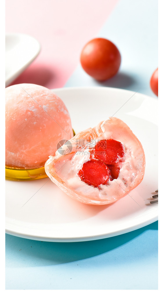 草莓甜点手机壁纸图片