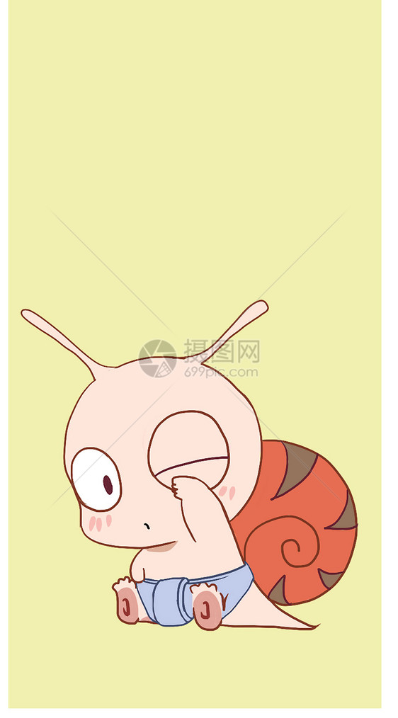 卡通蜗牛手机壁纸图片