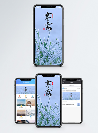 冻结寒露手机海报配图模板