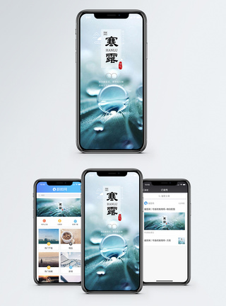冻结寒露手机海报配图模板