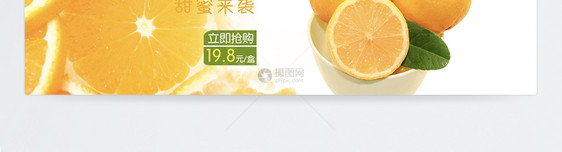 新鲜水果甜橙淘宝banner图片