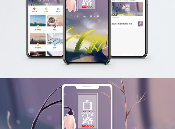 白露露手机海报配图图片