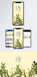 十月手机海报配图图片