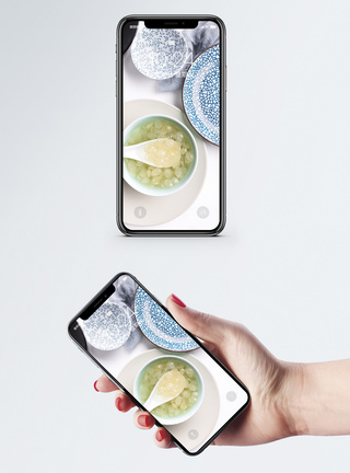 水解胶原蛋白甜品皂角米手机壁纸模板