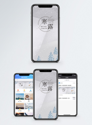 冻结寒露手机海报配图模板