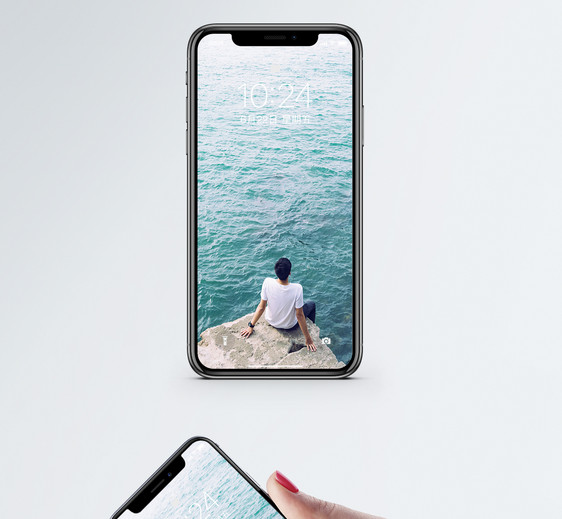海边男人手机壁纸图片