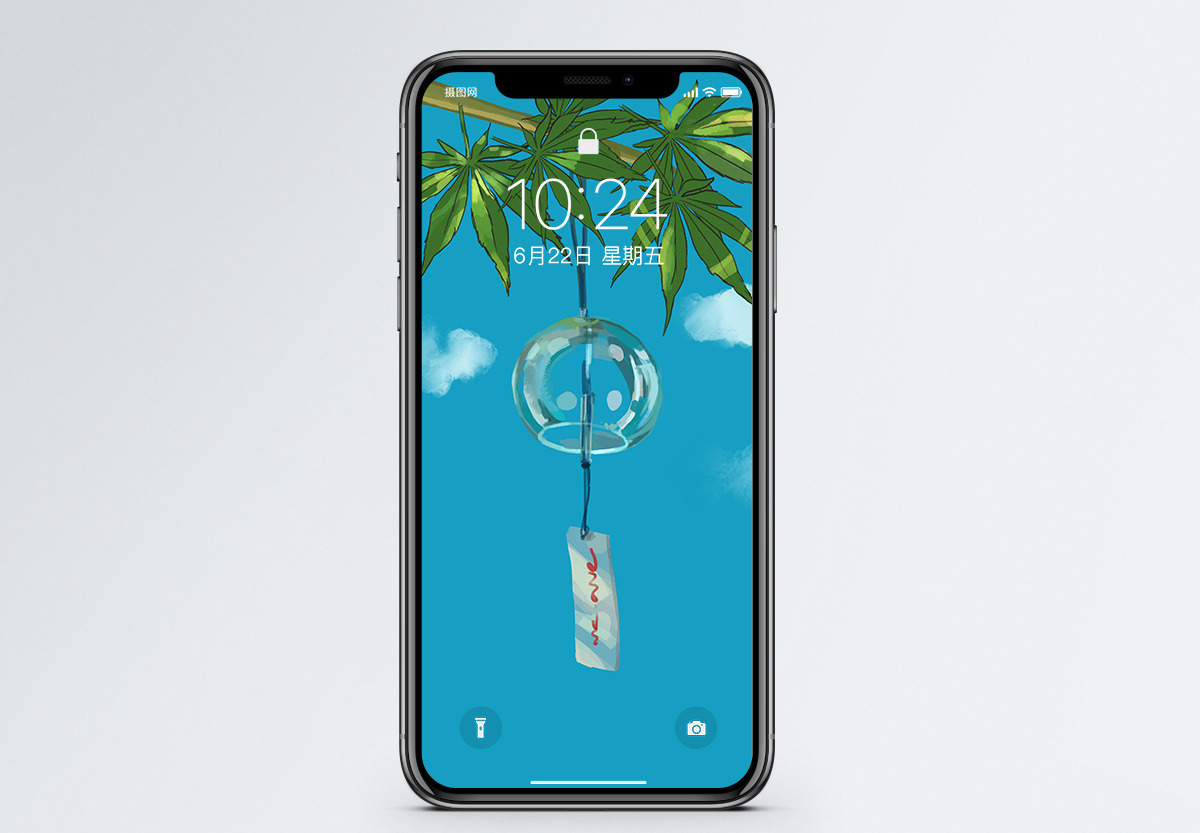 风铃手机壁纸模板素材 正版图片 摄图网