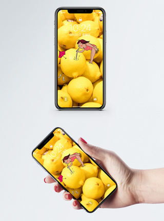 创意柠檬手机壁纸图片