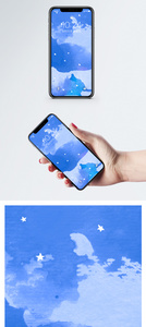 水彩抽象背景手机壁纸图片