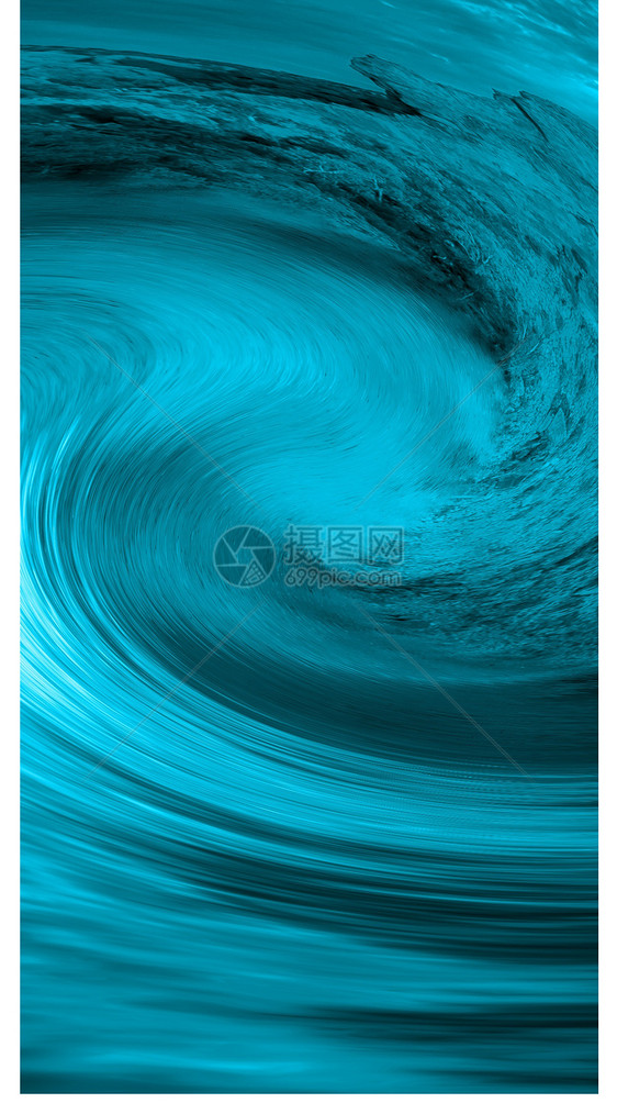 蓝色海水漩涡手机壁纸图片