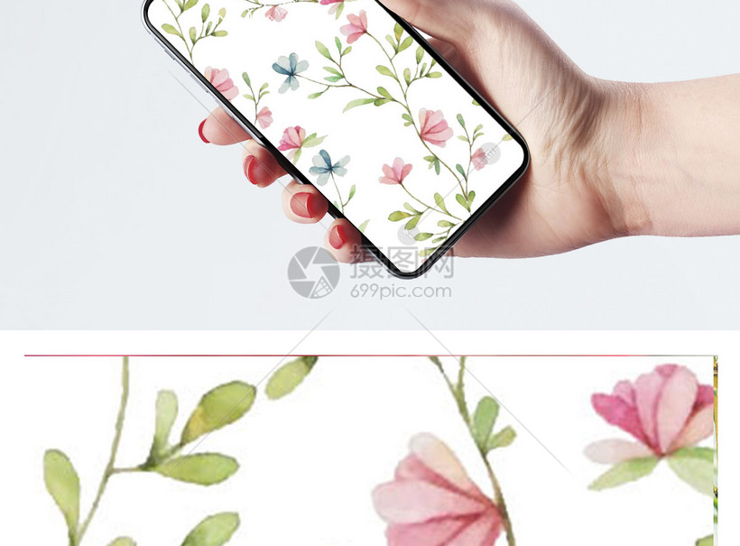 花卉手机壁纸模板素材 正版图片 摄图网