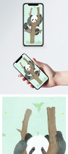 可爱熊猫手机壁纸图片
