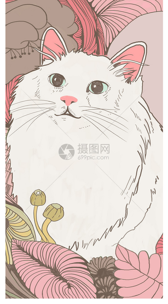 可爱猫咪手机壁纸图片