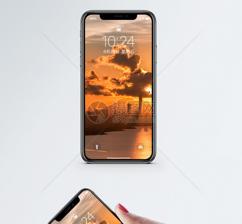 金光洒满城手机壁纸模板素材 正版图片400594298 摄图网