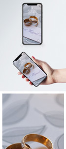 结婚对戒手机壁纸图片