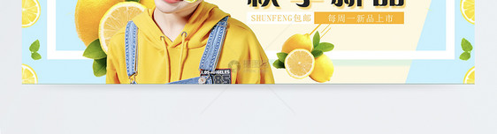 秋季新品时尚女装促销淘宝banner图片