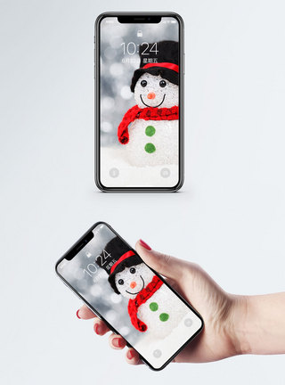 冷雪人手机壁纸模板