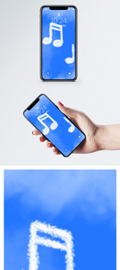 天空中的音符手机壁纸图片