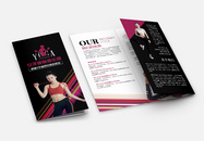 女子健身俱乐部宣传三折页图片