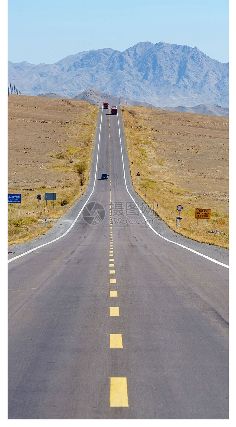 笔直的公路手机壁纸模板素材 正版图片 摄图网
