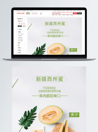 新疆水果新疆哈密瓜促销淘宝详情页模板
